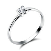 Silver Ring Square Stone 3 mm CSR-152-3